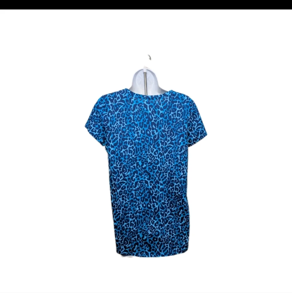 Lilly Pulitzer Etta V Neck Cotton Top S Leopard Beach Summer #11 - Picture 6 of 9